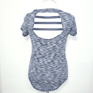 Xersion Short Sleeved Workout Top Elastic Straps